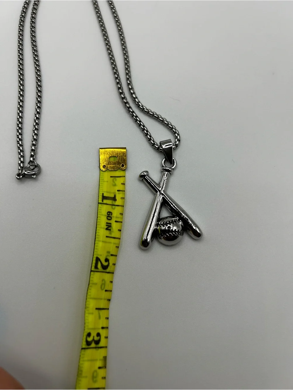 Baseball Bat & Ball Pendant Necklace - Men Accessories